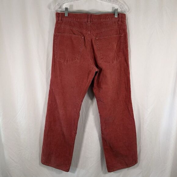 Tommy Hilfiger Corduroy Pants Men's 31x30 Red Coral Button Zip 100% Cotton - Picture 8 of 11
